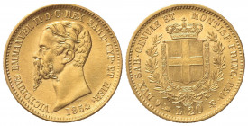 Vittorio Emanuele II (1849-1861). 20 Lire 1854. Au (21mm, 6.45g). Genova. Pagani 345; Gigante 8. SPL