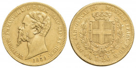 Vittorio Emanuele II (1849-1861) - 20 Lire - 1859 G - (AU g. 6,41) Pag. 354; Mont. 23 - qSPL