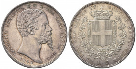 Vittorio Emanuele II (1849-1861). 5 Lire 1852. Ar (37mm, 25.00g). Genova. Pagani 374; Gig. 34. qSPL