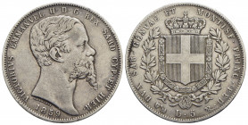 Vittorio Emanuele II (1849-1861) - 5 Lire - 1859 G - AG R Pag. 387; Mont. 59 - BB+