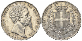 Vittorio Emanuele II (1849-1861). 5 Lire 1860. Ar (37mm, 25.04g). Torino. Pagani 389; Gig. 49. BB+