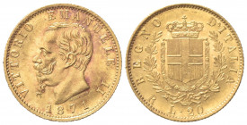 Vittorio Emanuele II (Re d'Italia, 1861-1878). 20 Lire 1871. Au (21mm, 6.47g). Roma. Pagani 466; Gigante 16. qSPL