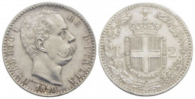 Umberto I (1878-1900) - 2 Lire - 1899 - AG Pag. 600; Mont. 45 Periziata Tevere SPL+ - SPL-FDC
