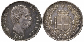 Umberto I (1878-1900). 1 Lira 1886 Roma. Ag. Gig. 37. SPL