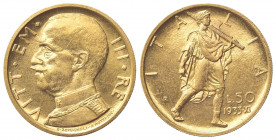 Vittorio Emanuele III (1900-1943). 50 Lire 1933 XI. Au (20.5mm, 4.42g). Roma. Pagani 660; Gigante 23. BB+