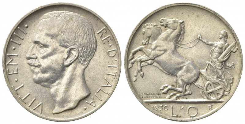 Vittorio Emanuele III (1900-1943). 10 Lire 1930. Ar (26.5mm, 10.02g). Roma. Paga...