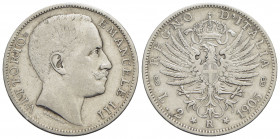 Vittorio Emanuele III (1900-1943) - 2 Lire - 1905 Aquila - AG Pag. 729; Mont. 144 - BB/BB+