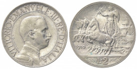 Vittorio Emanuele III (1900-1943). 2 Lire 1910. Ar (27mm, 10.00g). Roma. Pagani 733; Gigante 97. BB+