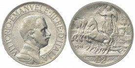 Vittorio Emanuele III (1900-1943). 2 Lire 1911. Ar (27mm, 10.00g). Roma. Pagani 733; Gigante 98. BB+