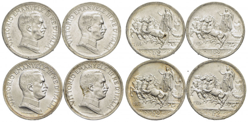 Vittorio Emanuele III (1900-1943) - 2 Lire - 1914÷17 Quadriga Briosa - AG R Pag....