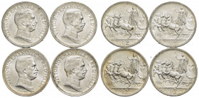 Vittorio Emanuele III (1900-1943) - 2 Lire - 1914÷17 Quadriga Briosa - AG R Pag. 737÷740; Mont. 154÷157 Metallo lucente - FDC