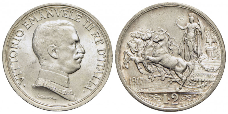 Vittorio Emanuele III (1900-1943) - 2 Lire - 1917 Quadriga briosa - AG R Pag. 74...