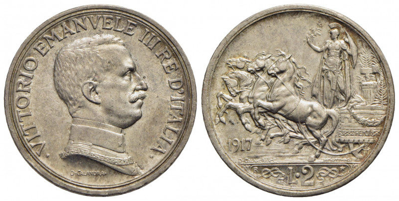 Vittorio Emanuele III (1900-1943) - 2 Lire - 1917 Quadriga briosa - AG R Pag. 74...