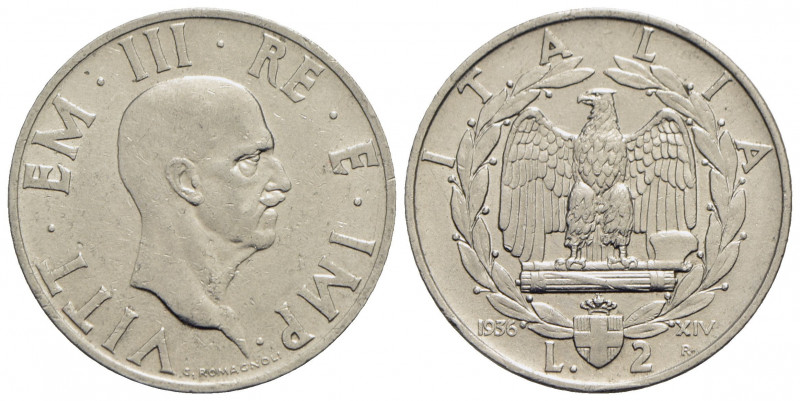 Vittorio Emanuele III (1900-1943) - 2 Lire - 1936 XIV Impero - NI R Pag. 754; Mo...