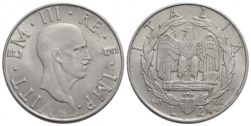 Vittorio Emanuele III (1900-1943) - 2 Lire - 1941 XIX Impero - Ac V di VITT evan...