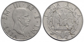 Vittorio Emanuele III (1900-1943) - 2 Lire - 1941 XIX Impero - Ac Difetto di conio al R/ Linea trasversale h 11-5 - BB+