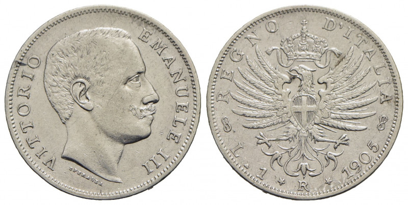 Vittorio Emanuele III (1900-1943) - Lira - 1905 Aquila - AG RR Pag. 765; Mont. 1...