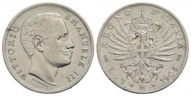 Vittorio Emanuele III (1900-1943) - Lira - 1905 Aquila - AG RR Pag. 765; Mont. 190 - bel BB