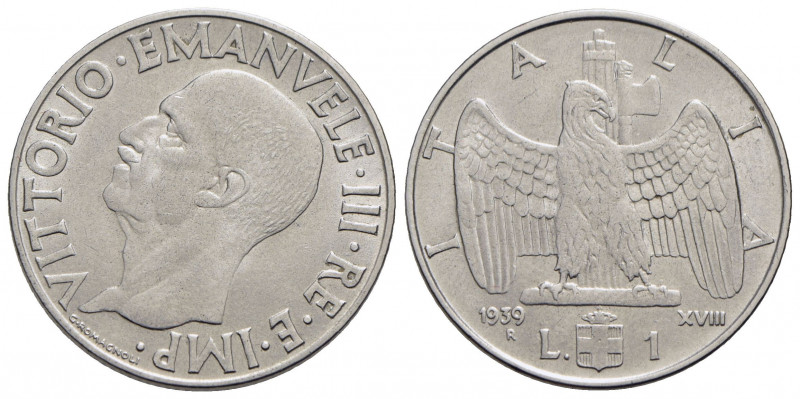 Vittorio Emanuele III (1900-1943) - Lira - 1939 XVIII Impero - Ac Pag. 793; Mont...