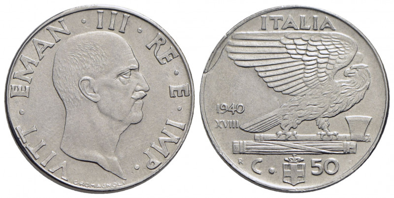 Vittorio Emanuele III (1900-1943) - 50 Centesimi - 1940 XVIII - Ac Pag. 823a; Mo...