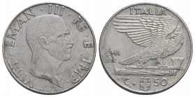 Vittorio Emanuele III (1900-1943) - 50 Centesimi - 1941 XIX Impero - Ac NC Att.E418c Data 941-XIX - BB