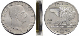 Vittorio Emanuele III (1900-1943) - 50 Centesimi - 1941 XIX Impero - Ac Pag. 824; Mont. 269 Contorno parzialmente liscio - SPL-FDC