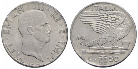 Vittorio Emanuele III (1900-1943) - 50 Centesimi - 1941 XIX Impero - Ac Pag. 824; Mont. 269 Segno dell'estrattore al bordo e segno di zecca R evanesce...