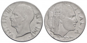 Vittorio Emanuele III (1900-1943) - 20 Centesimi - 1940 XVIII - Ac Pag. 858a; Mont. 315 Magnetica Debolezza di conio marginale - BB