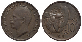 Vittorio Emanuele III (1900-1943) - 10 Centesimi - 1919 Ape - CU RR Pag. 864; Mont. 328 - FDC