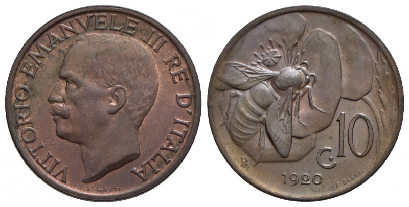 Vittorio Emanuele III (1900-1943) - 10 Centesimi - 1920 Ape - CU Pag. 865; Mont....
