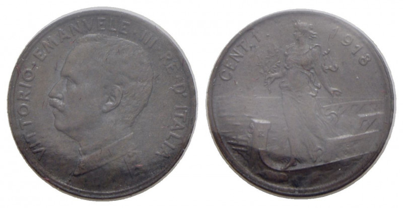 Vittorio Emanuele III (1900-1943) - Centesimo - 1918 Prora - CU R Pag. 955; Mont...