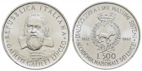 Repubblica Italiana (emissioni in lire) (1946-2001) - 500 Lire - 1982 - Galileo - AG - FDC