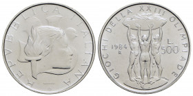 Repubblica Italiana (emissioni in lire) (1946-2001) - 500 Lire - 1984 - Olimpiadi di Los Angeles - AG - FDC