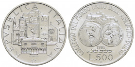 Repubblica Italiana (emissioni in lire) (1946-2001) - 500 Lire - 1985 - Collegio del mondo unito dell'adriatico - AG - FDC