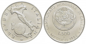 Repubblica Italiana (emissioni in lire) (1946-2001) - 500 Lire - 1986 - Mondiali Messico - AG - FDC