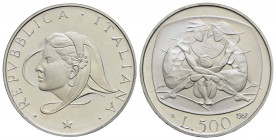 Repubblica Italiana (emissioni in lire) (1946-2001) - 500 Lire - 1987 - Famiglia - AG Proof - FDC