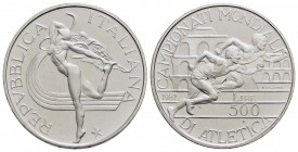 Repubblica Italiana (emissioni in lire) (1946-2001) - 500 Lire - 1987 - Mondiali atletica - AG Proof - FDC