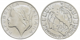 Repubblica Italiana (emissioni in lire) (1946-2001) - 500 Lire - 1990 - Mondiali di calcio 2° em. - AG - FDC