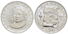Repubblica Italiana (emissioni in lire) (1946-2001) - 500 Lire - 1991 - Colombo - AG - FDC