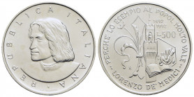 Repubblica Italiana (emissioni in lire) (1946-2001) - 500 Lire - 1992 - Lorenzo il Magnifico - AG - FDC