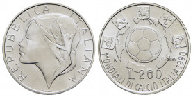 Repubblica Italiana (emissioni in lire) (1946-2001) - 200 Lire - 1989 - Mondilai di calcio - AG - FDC