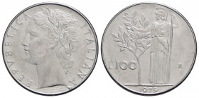 Repubblica Italiana (emissioni in lire) (1946-2001) - 100 Lire - 1979 - AC Mont. 32 Esubero di metallo al margine D/ h. 5 - BB