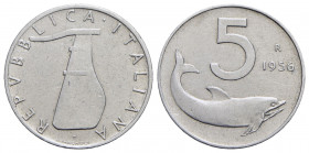 Repubblica Italiana (emissioni in lire) (1946-2001) - 5 Lire - 1956 - IT RR Mont. 8 - BB-SPL