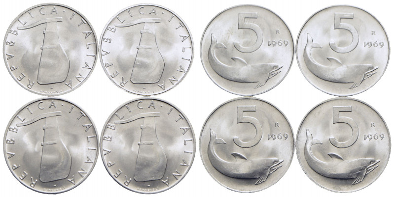 Repubblica Italiana (emissioni in lire) (1946-2001) - 5 Lire - 1969 - IT NC Mont...