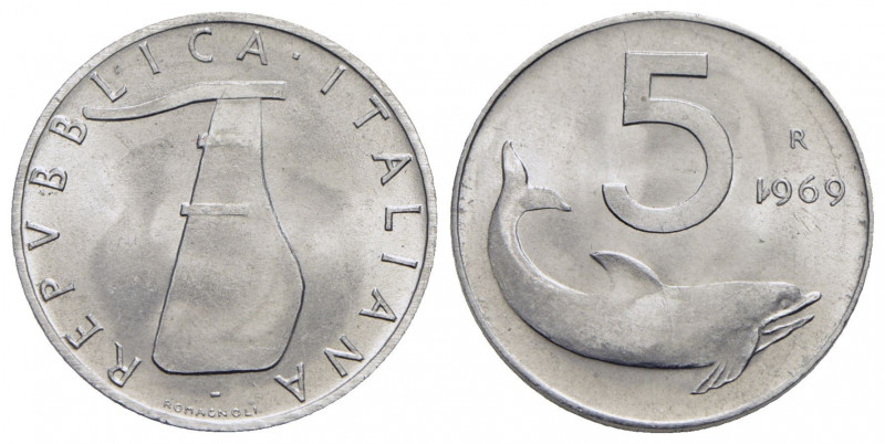 Repubblica Italiana (emissioni in lire) (1946-2001) - 5 Lire - 1969 - IT NC Mont...