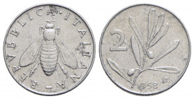 Repubblica Italiana (emissioni in lire) (1946-2001) - 2 Lire - 1958 - IT RR Mont. 7 - BB-SPL