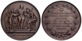 SAVOIA - Vittorio Emanuele II Re d'Italia (1861-1878) - Medaglia - 1874 - Roma Capitale - Il Re tra un angelo che gli presenta la corona e l'Italia in...