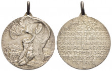 SAVOIA - Vittorio Emanuele III (1900-1943) - Medaglia - 1918 - I° Armata Alpini - Allegoria - R/ Scritta Opus: Bistolfi Ø: 35 mm. - (AG g. 19,91) - qF...