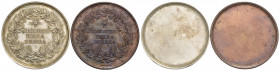 SAVOIA - Vittorio Emanuele III (1900-1943) - Medaglia - Ministero della Guerra Opus: Speranza Ø: 40 mm. - AG-AE Coppia dei due esemplari - FDC