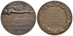 SAVOIA - Vittorio Emanuele III (1900-1943) - Medaglia - 1916 - 45° Divisione Monte Sabotino - Busto di figura allegorica femminile, in volo verso d. -...